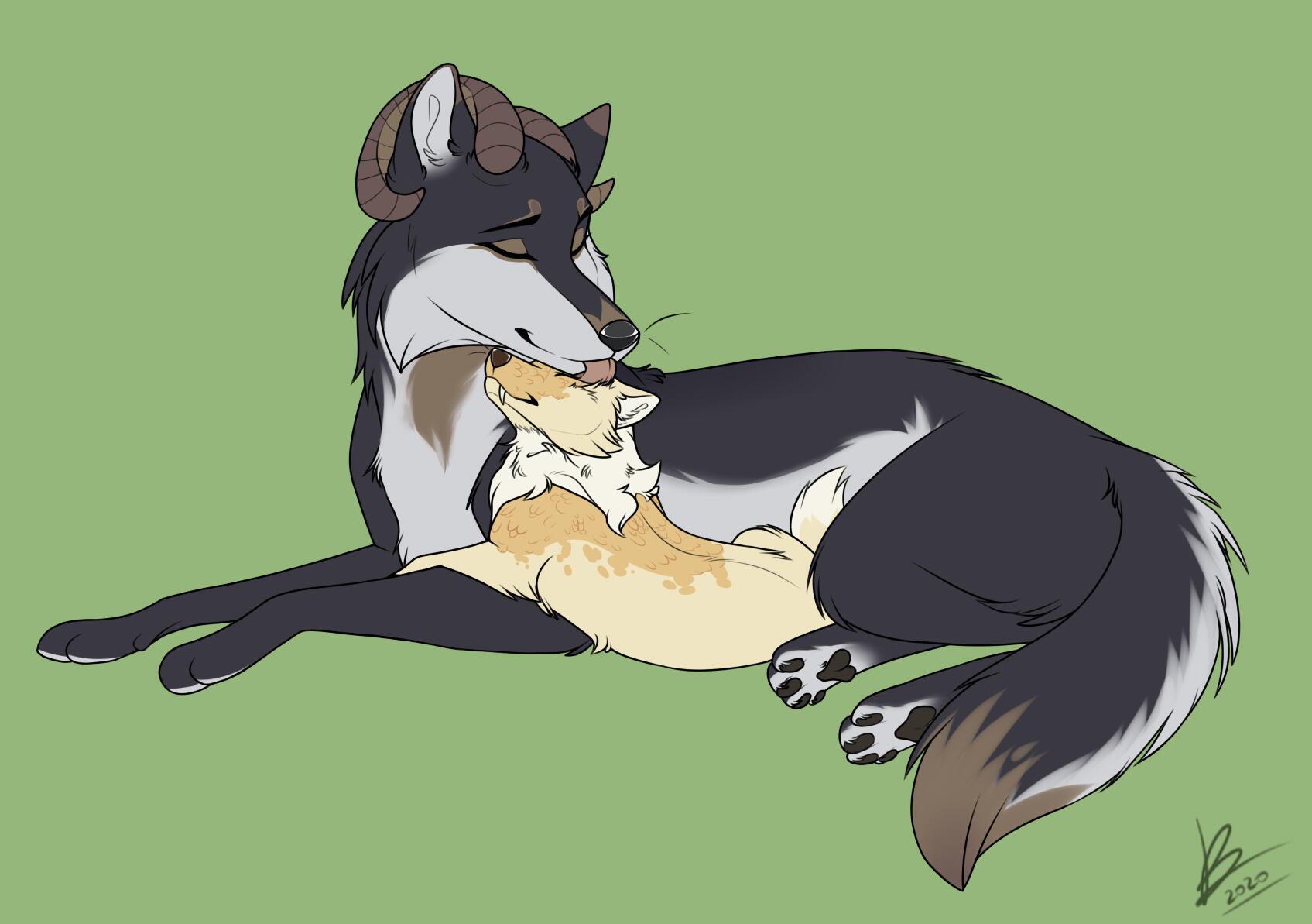 Nyoka and Her Mother Snuggling